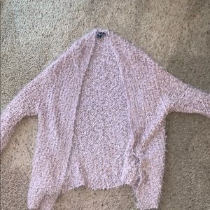 Blush cozy popcorn knit cardigan with pockets